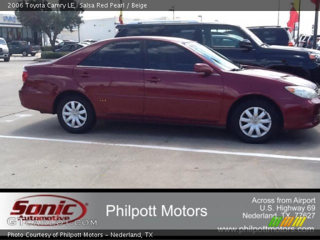 2006 Toyota Camry LE in Salsa Red Pearl