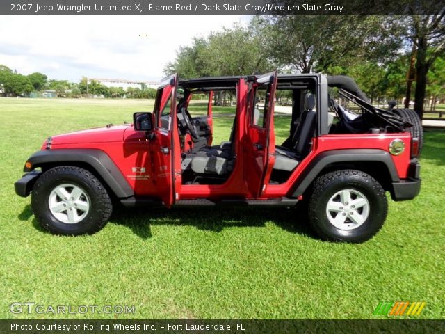 2007 Jeep Wrangler Unlimited X in Flame Red