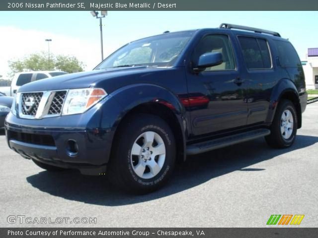 2006 Nissan Pathfinder SE in Majestic Blue Metallic