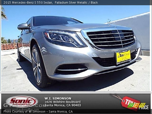 2015 Mercedes-Benz S 550 Sedan in Palladium Silver Metallic