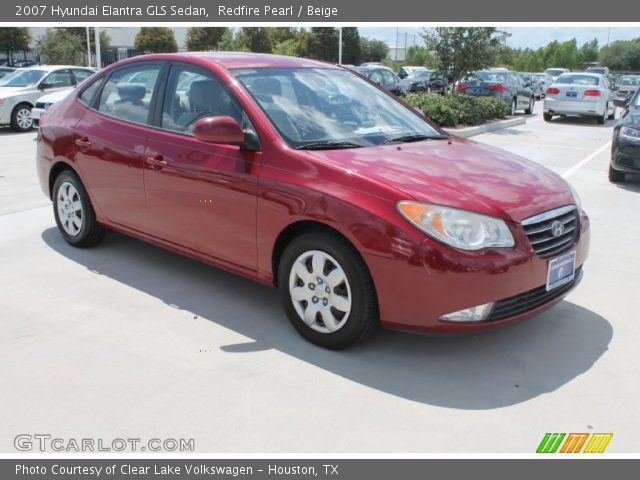 2007 Hyundai Elantra GLS Sedan in Redfire Pearl