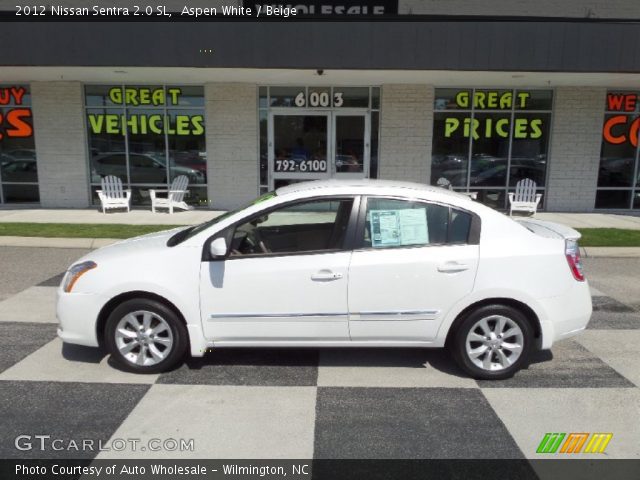 2012 Nissan Sentra 2.0 SL in Aspen White
