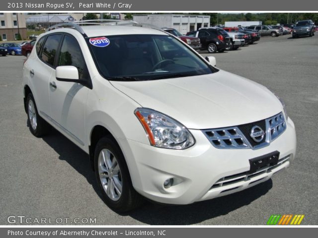 2013 Nissan Rogue SV in Pearl White