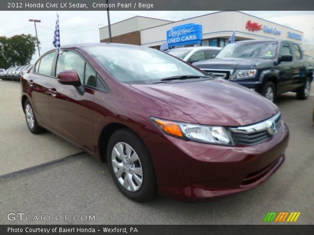 2012 Honda Civic LX Sedan in Crimson Pearl