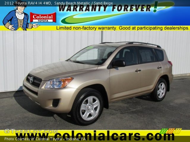 2012 Toyota RAV4 I4 4WD in Sandy Beach Metallic