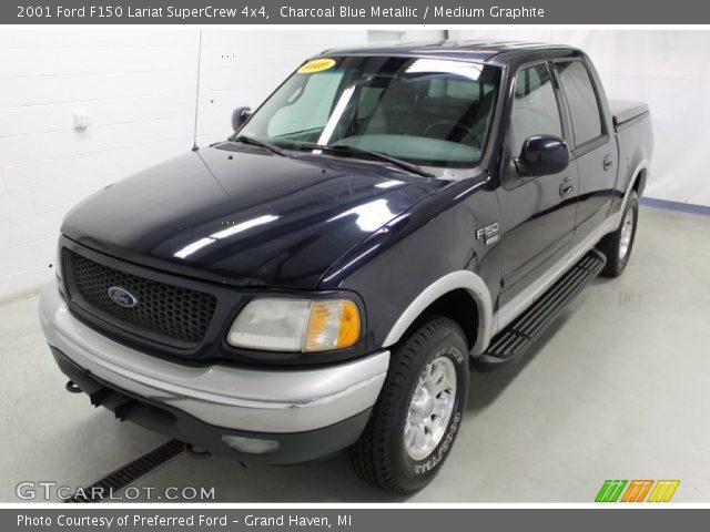 2001 Ford F150 Lariat SuperCrew 4x4 in Charcoal Blue Metallic