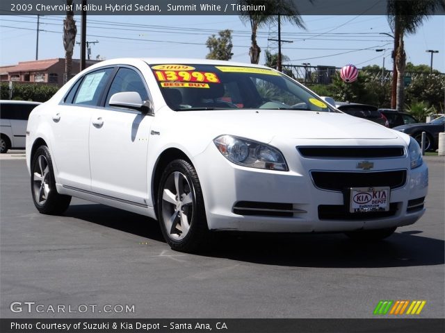 Summit White 2009 Chevrolet Malibu Hybrid Sedan Titanium