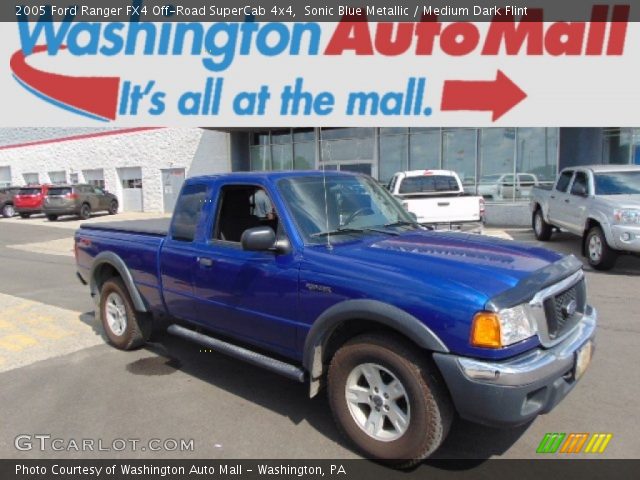 2005 Ford Ranger FX4 Off-Road SuperCab 4x4 in Sonic Blue Metallic