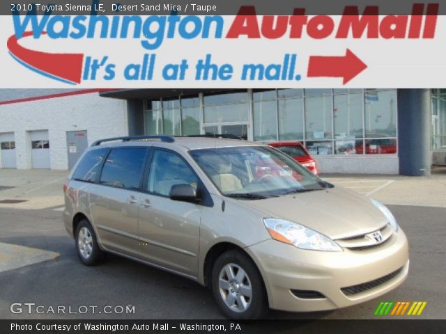 2010 Toyota Sienna LE in Desert Sand Mica