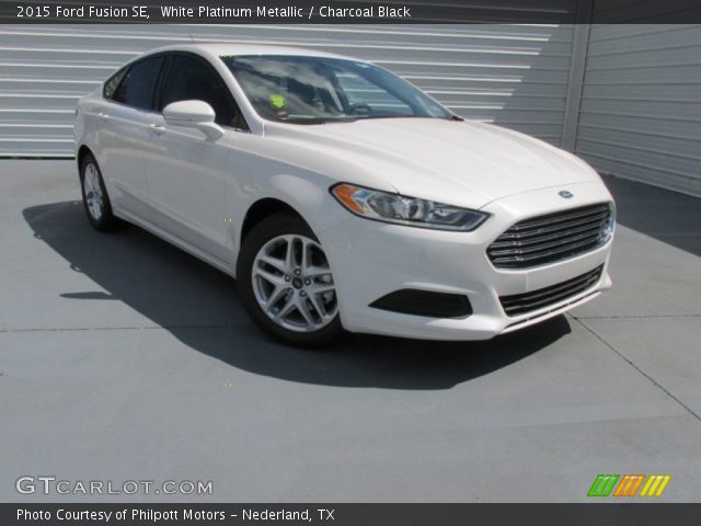 2015 Ford Fusion SE in White Platinum Metallic