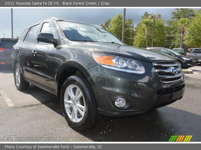 2012 Hyundai Santa Fe SE V6 in Black Forest Green