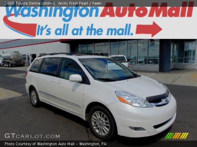 2008 Toyota Sienna Limited in Arctic Frost Pearl