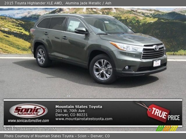 2015 Toyota Highlander XLE AWD in Alumina Jade Metallic