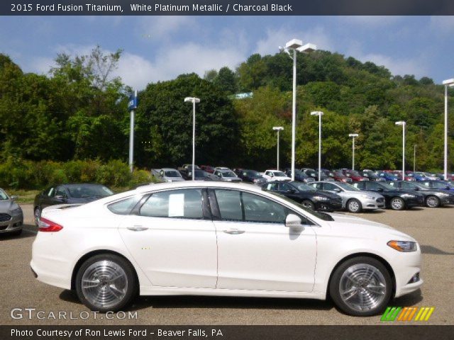 2015 Ford Fusion Titanium in White Platinum Metallic