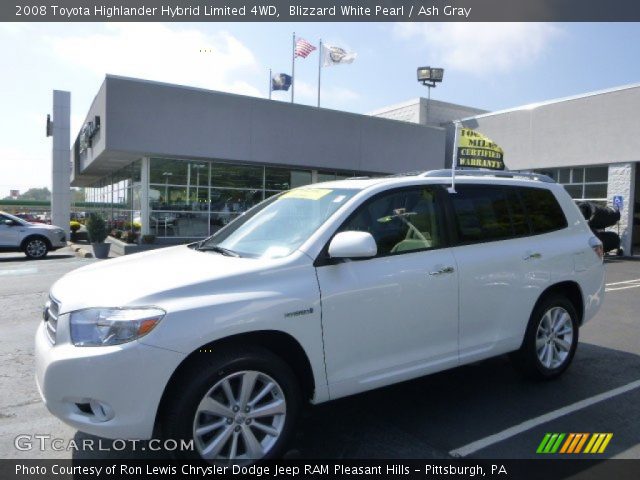 2008 Toyota Highlander Hybrid Limited 4WD in Blizzard White Pearl