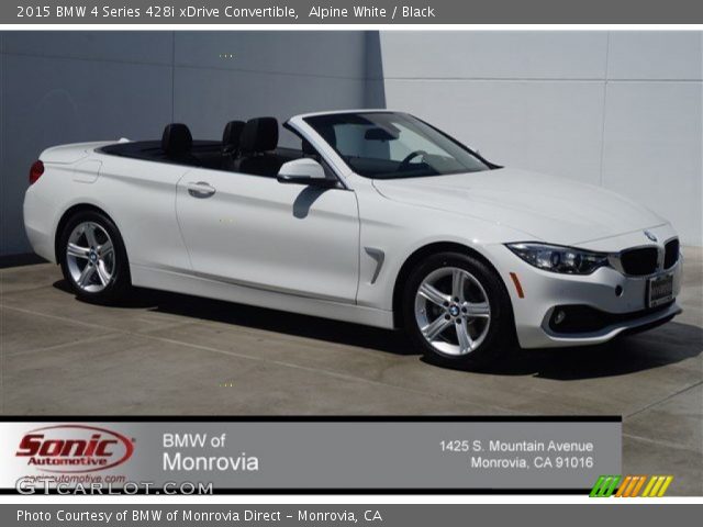 2015 BMW 4 Series 428i xDrive Convertible in Alpine White