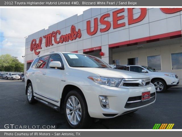 2012 Toyota Highlander Hybrid Limited 4WD in Blizzard White Pearl