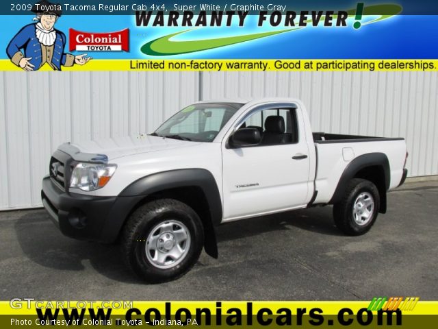 2009 Toyota Tacoma Regular Cab 4x4 in Super White