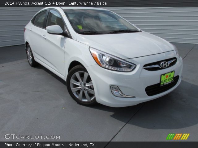 2014 Hyundai Accent GLS 4 Door in Century White