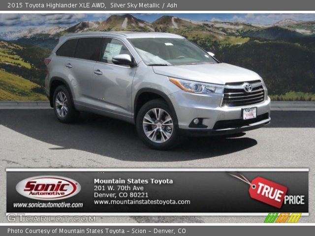 2015 Toyota Highlander XLE AWD in Silver Sky Metallic