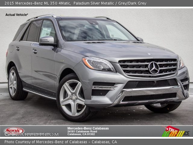 2015 Mercedes-Benz ML 350 4Matic in Paladium Silver Metallic