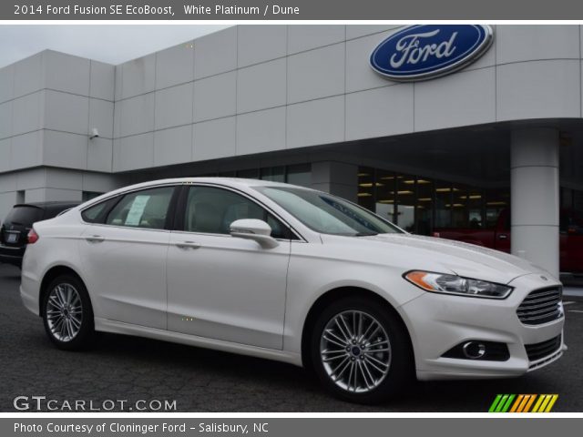 2014 Ford Fusion SE EcoBoost in White Platinum