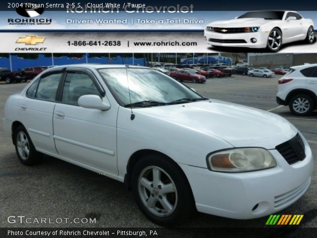 2004 Nissan Sentra 2.5 S in Cloud White