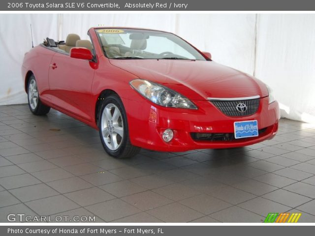 2006 Toyota Solara SLE V6 Convertible in Absolutely Red