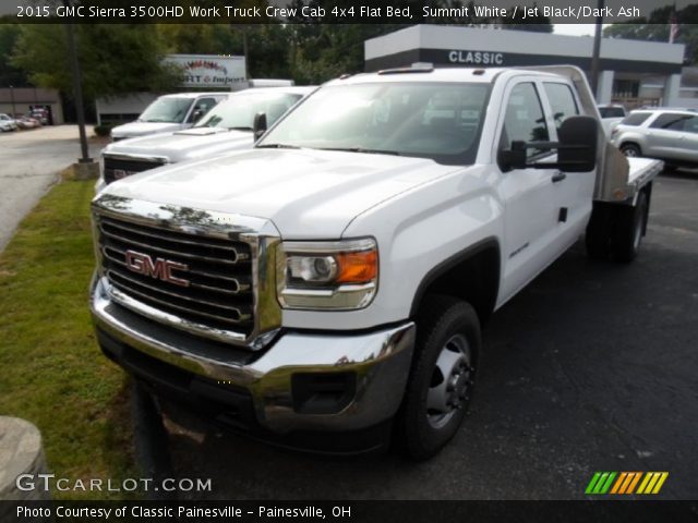 2015 GMC Sierra 3500HD Work Truck Crew Cab 4x4 Flat Bed in Summit White