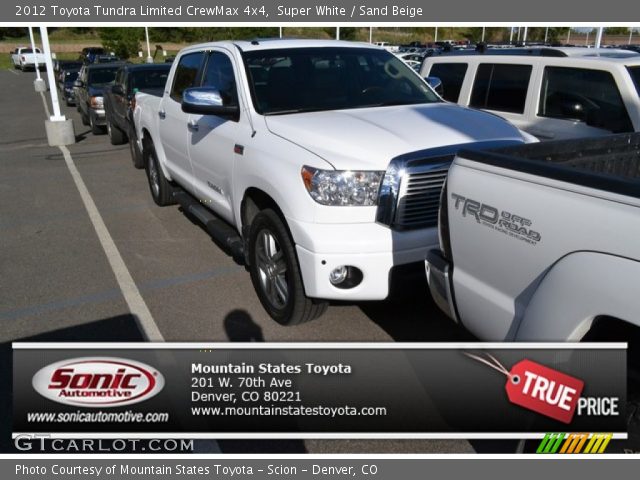 2012 Toyota Tundra Limited CrewMax 4x4 in Super White