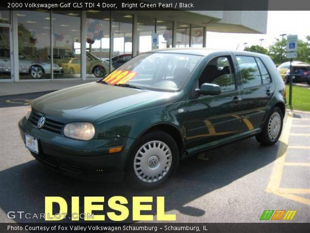 2000 Volkswagen Golf GLS TDI 4 Door in Bright Green Pearl