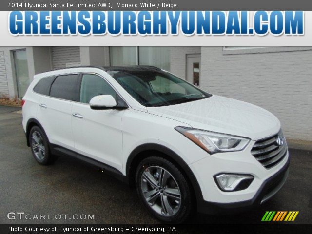 2014 Hyundai Santa Fe Limited AWD in Monaco White