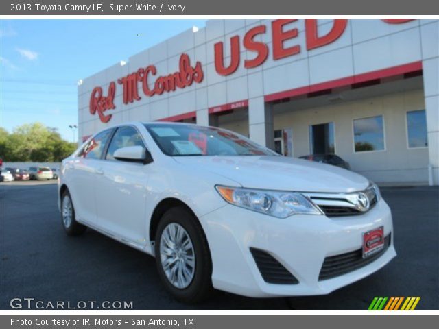 2013 Toyota Camry LE in Super White