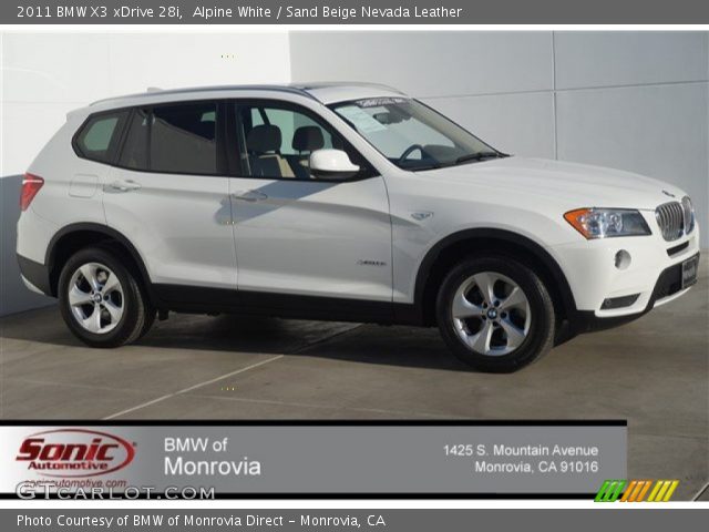 2011 BMW X3 xDrive 28i in Alpine White
