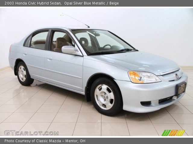 2003 Honda Civic Hybrid Sedan in Opal Silver Blue Metallic