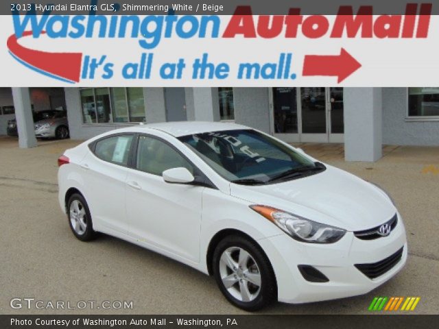 2013 Hyundai Elantra GLS in Shimmering White