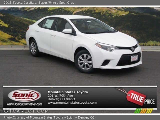 2015 Toyota Corolla L in Super White