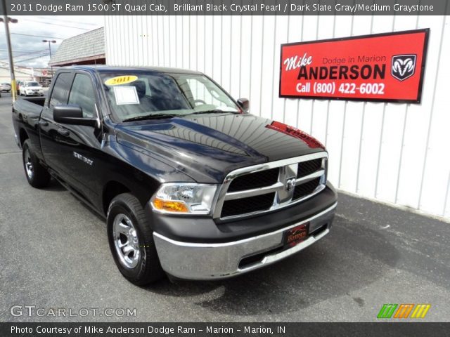 2011 Dodge Ram 1500 ST Quad Cab in Brilliant Black Crystal Pearl