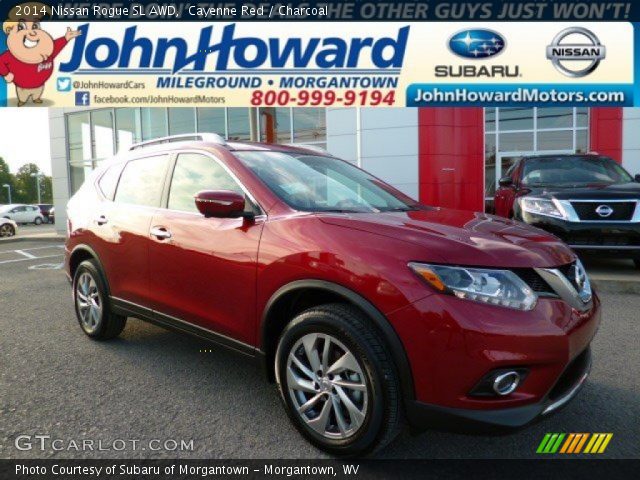 2014 Nissan Rogue SL AWD in Cayenne Red