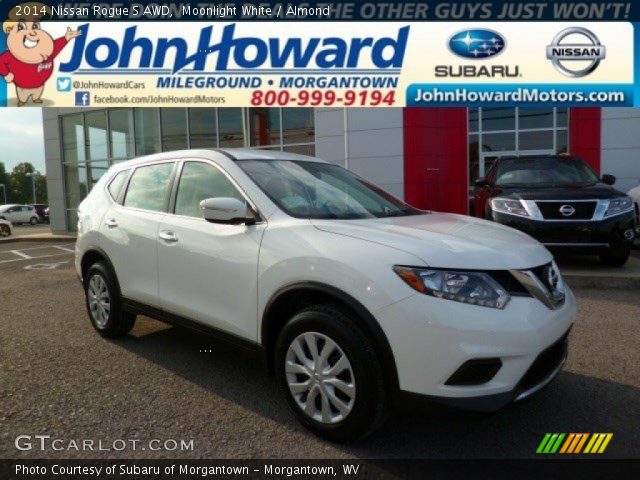 2014 Nissan Rogue S AWD in Moonlight White