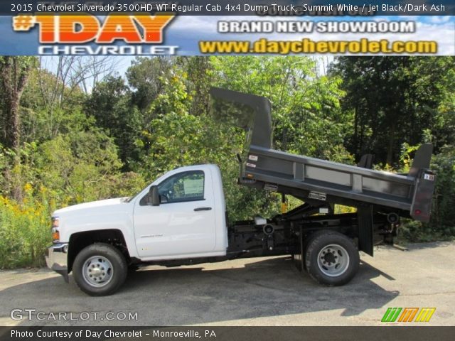 2015 Chevrolet Silverado 3500HD WT Regular Cab 4x4 Dump Truck in Summit White