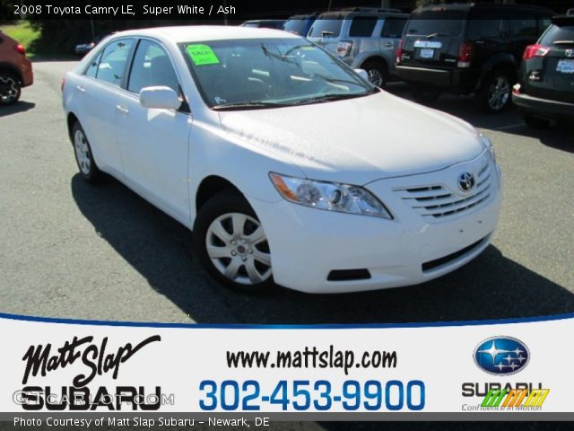 2008 Toyota Camry LE in Super White