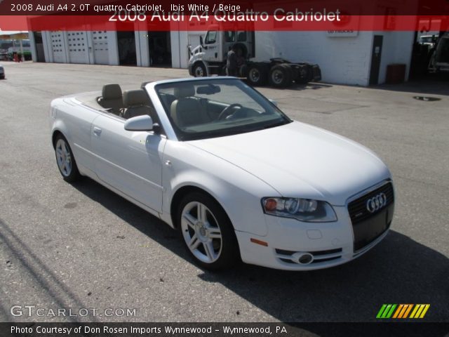 2008 Audi A4 2.0T quattro Cabriolet in Ibis White