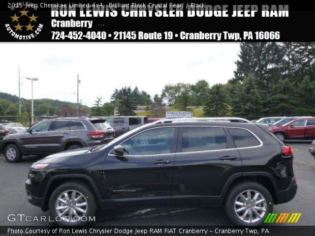 2015 Jeep Cherokee Limited 4x4 in Brilliant Black Crystal Pearl
