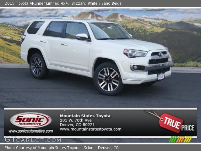 2015 Toyota 4Runner Limited 4x4 in Blizzard White