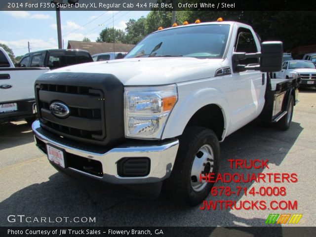 2014 Ford F350 Super Duty XL Regular Cab 4x4 Flat Bed in Oxford White
