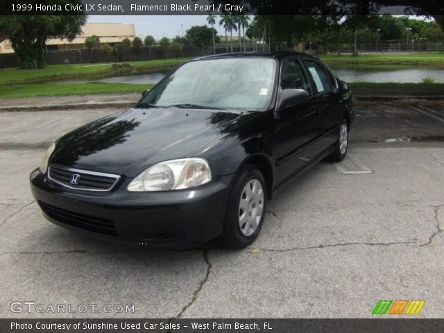 1999 Honda Civic LX Sedan in Flamenco Black Pearl