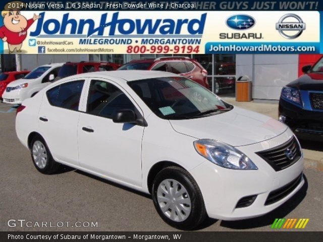 2014 Nissan Versa 1.6 S Sedan in Fresh Powder White