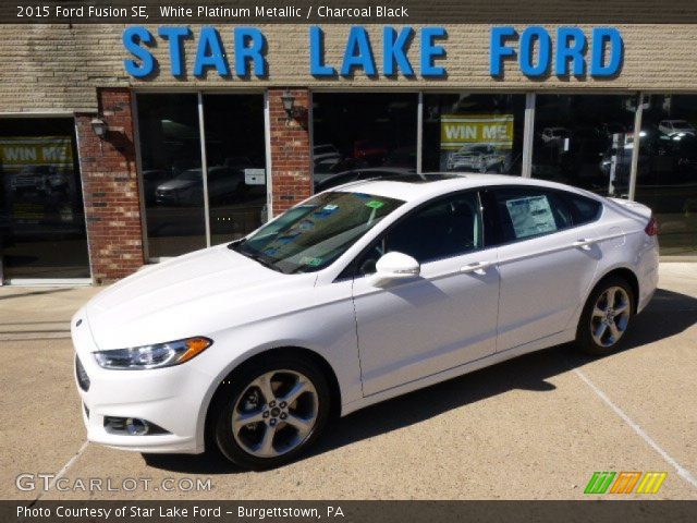 2015 Ford Fusion SE in White Platinum Metallic