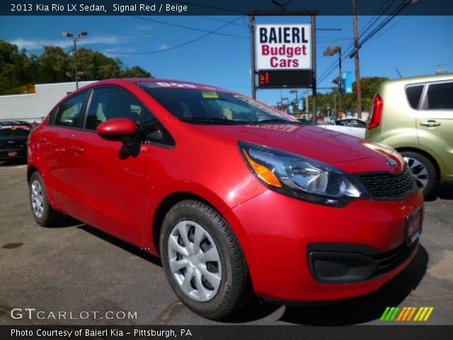 2013 Kia Rio LX Sedan in Signal Red